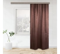 Портьерная штора witerra водевиль блэкаут, шоколад, 135x260, 1 шт 30106