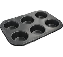 Форма для выпечки Кошкин Дом 6 круглых ячеек, с антипригарным покрытием 50-18-001