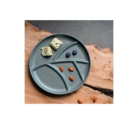 Сервировочное блюдо BILLIBARRI Dancing Leaves 23 см Matt Blue 806448041155