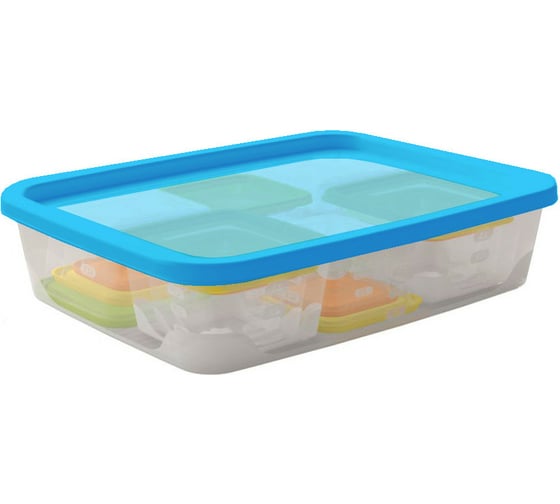 Набор емкостей для продуктов Funcook Fusion 0.33 л - 6 шт, 0.63 л - 4 шт, 6.15 л - 1 шт в упаковке 11 шт 51660