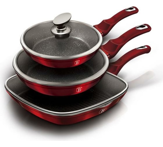 Набор посуды BerlingerHaus Burgundy Metallic Line 6 предметов BH-6189 6189-BH