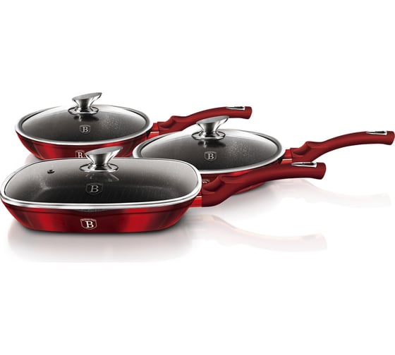 Набор посуды BerlingerHaus Burgundy Metallic Line 6 предметов BH-6189 6189-BH