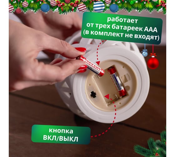 Декоративный фонарь со свечкой Neon-Night плетеный корпус, белый, 16.5 см, теплый белый 513-057