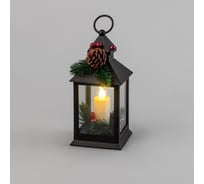 Декоративный фонарь со свечкой и шишкой Neon-Night 23.5 см, теплый белый 513-047