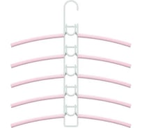 Вешалки-плечики Абсолют Уют №1 розовая резинка белый АЧ 8618