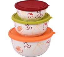 Набор салатников с крышкой OURSSON многоцветный BS4084RC/MC