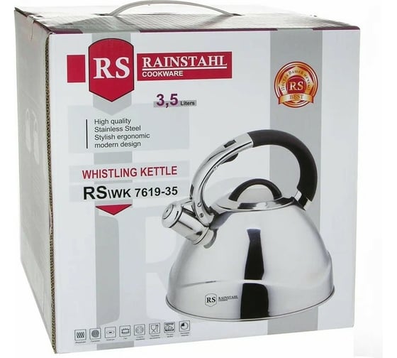 Чайник Rainstahl RS/WK 7619-35 со свистком 3.5 л (х12) 7619-35RS/WK