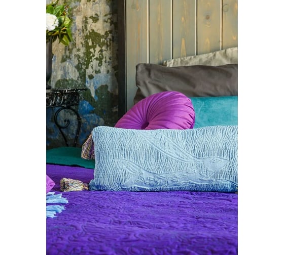 Декоративная подушка Moroshka Fairytale 45x20 см, на потайной молнии, цвет голубой xx008-79