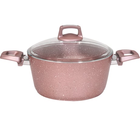 Кастрюля с крышкой OURSSON розовое золото CA2404G/RG