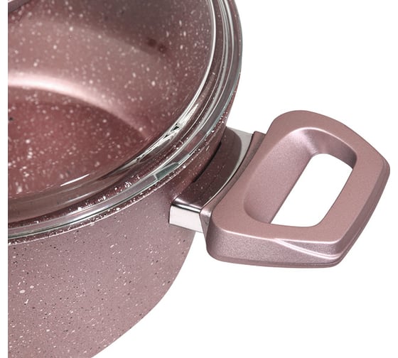 Кастрюля с крышкой OURSSON розовое золото CA2404G/RG
