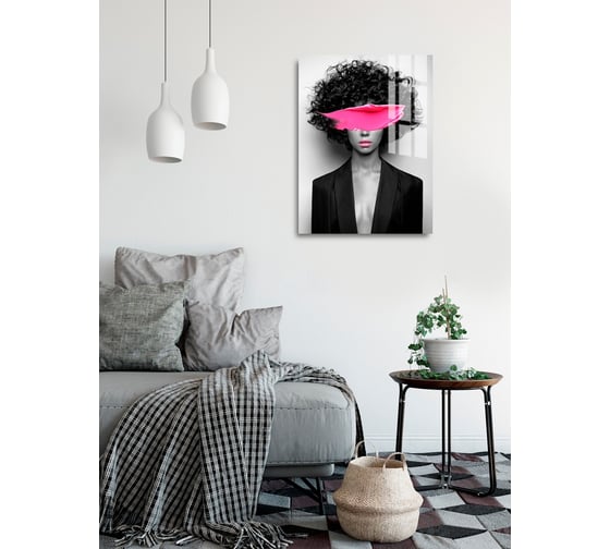 Картина на стекле ARTABOSKO девушка с оттенком 7 60x80 WBR-1258-06-06/7