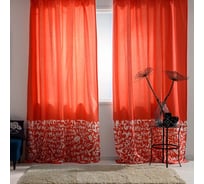 Готовая штора Moroshka Irony 200x280 см, крепление: шторная лента, цвет красный xx010-48