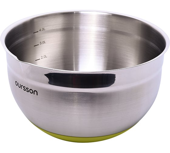 Миска для смешивания с крышкой и 3-мя терками OURSSON зеленое яблоко BS4001RS/GA