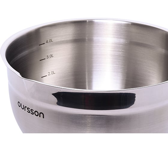 Миска для смешивания с крышкой и 3-мя терками OURSSON зеленое яблоко BS4001RS/GA