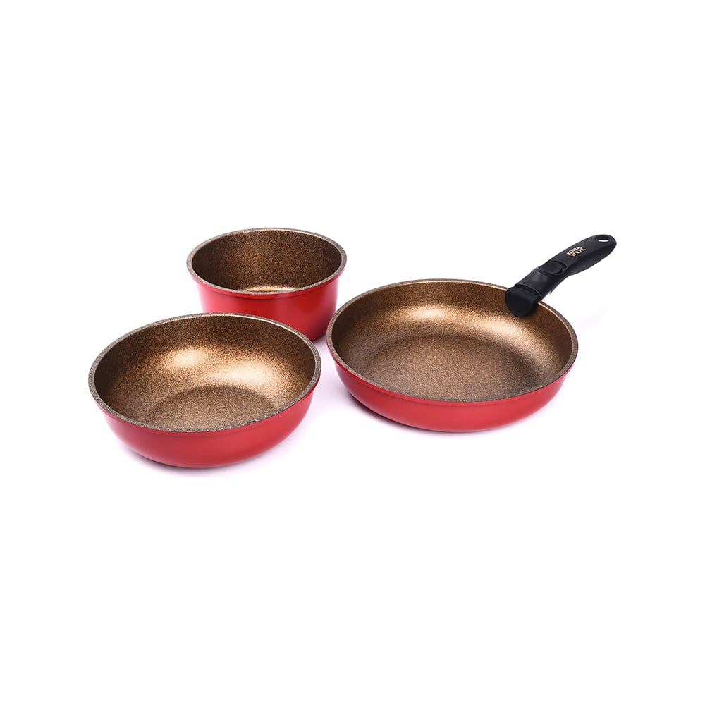 Набор сковородок OURSSON Korea Wok красный KWS6621HR - выгодная цена ...