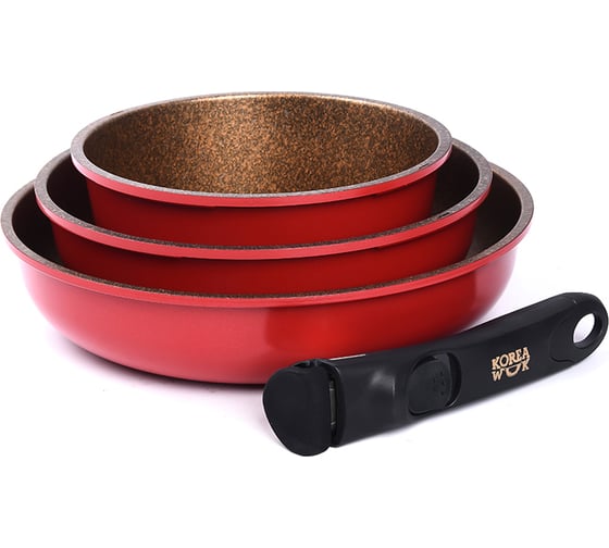 Набор сковородок OURSSON Korea Wok красный KWS6621HR