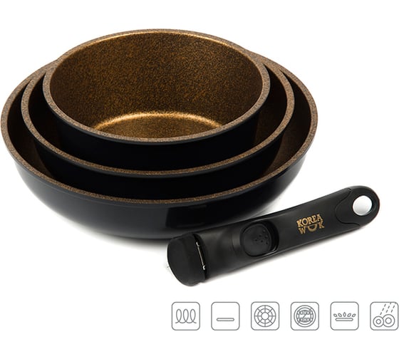 Набор сковородок Korea Wok OURSSON KWS6620HR
