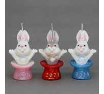 Новогодняя свеча Магия праздника Кролик в цилиндре 2110