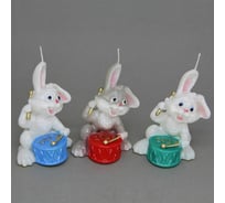 Новогодняя свеча Магия праздника Кролик с барабаном 2123