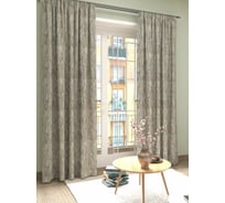 Штора Костромской текстиль Рогожка, ширина 200 см высота 280 см, коричнево-бежевый 00-00000522