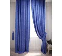 Штора Костромской текстиль Канвас, ширина 200 см высота 270 см, синий 00-00804223