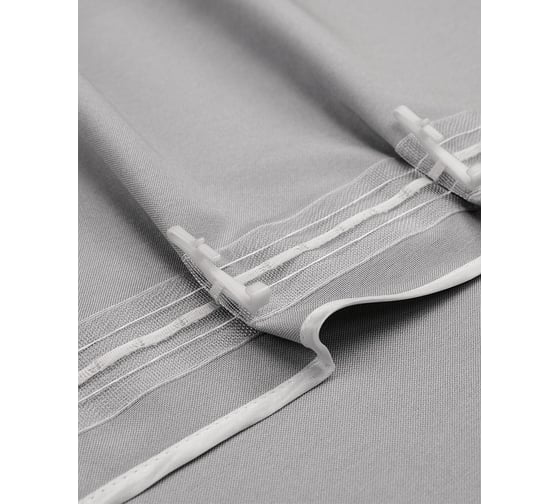 Комплект Kauffort карниз мини 80 см со шторами-кафе 65x60 см, 2 шт., светлый графит 450116660