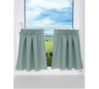 Комплект Kauffort карниз мини 80 см со шторами-кафе 65x60 см, 2 шт., мята 450116680