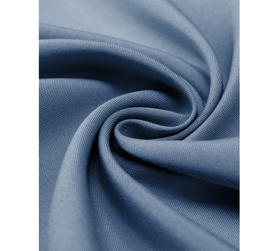 Комплект Kauffort карниз мини 80 см со шторами-кафе 65x60 см, 2 шт., небесный 450116640