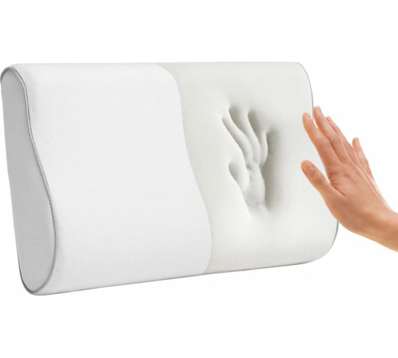 Ортопедическая подушка EcoSapiens Memory PLUS с эффектом памяти 60x40x13 см ES-78031