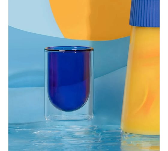 Стакан KissKissFish Levitate Water Glass синий DCUP05-U