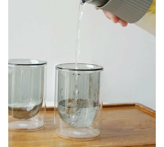 Стакан KissKissFish Levitate Water Glass серый DCUP02-U