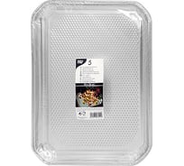 Сервировочный поднос PapStar ДхШ 350x260 мм прямоугольный алюминий PS-85068