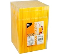 Соломка-трубочка для коктейля PapStar высота 240 х диаметр 5 мм 1000 шт в упаковке pp желтая 1/6 PS-16709