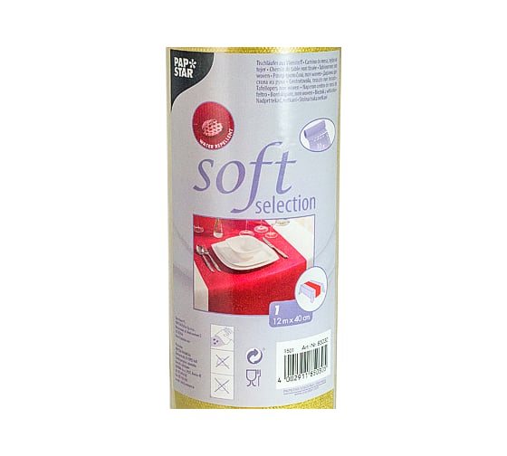 Новогодняя нетканая дорожка PapStar ширина 400 мм 12 м в рулоне soft selection золото PS-85030
