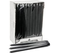 Коническая свеча PapStar высота 250 мм 50 шт в упаковке черная PS-10392