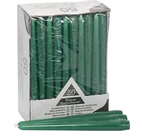 Коническая свеча PapStar высота 250 мм 50 шт в упаковке зеленая PS-17969