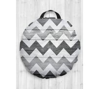 Декоративная подушка-сидушка JOYARTY "Зигзаг из прошлого", на пол, круглая, 52 см dsfr_9018