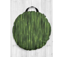 Декоративная подушка-сидушка JOYARTY "Бамбуковые стебли", на пол, круглая, 52 см dsfr_13720