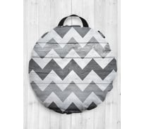 Декоративная подушка-сидушка JOYARTY "Будничный зигзаг", на пол, круглая, 52 см dsfr_4316