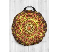 Декоративная подушка-сидушка JOYARTY "Красочный орнамент", на пол, круглая, 52 см dsfr_18626