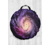 Декоративная подушка-сидушка JOYARTY "Космический взгляд", на пол, круглая, 52 см dsfr_22407