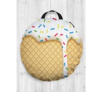 Декоративная подушка-сидушка JOYARTY "Сладкое мороженное", на пол, круглая, 52 см dsfr_27109