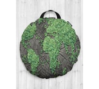 Декоративная подушка-сидушка JOYARTY "Проросший пень", на пол, круглая, 52 см dsfr_9044