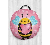 Декоративная подушка-сидушка JOYARTY "Пчелка жу-жу", на пол, круглая, 52 см dsfr_52840