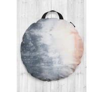 Декоративная подушка-сидушка JOYARTY "Слияние воды и берега", на пол, круглая, 52 см dsfr_274833