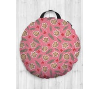 Декоративная подушка-сидушка JOYARTY "Новогодние пряники", на пол, круглая, 52 см dsfr_419871