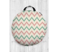 Декоративная подушка-сидушка JOYARTY "Необычные зигзаги", на пол, круглая, 52 см dsfr_17175