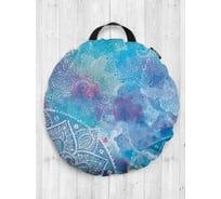 Декоративная подушка-сидушка JOYARTY "Облачные кружева", на пол, круглая, 52 см dsfr_8319