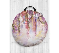 Декоративная подушка-сидушка JOYARTY "Гирлянды природы", на пол, круглая, 52 см dsfr_9134