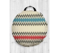 Декоративная подушка-сидушка JOYARTY "Вселенная зигзагов", на пол, круглая, 52 см dsfr_4324